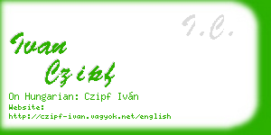 ivan czipf business card