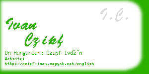 ivan czipf business card